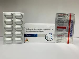 Diclofenac Potassium 50mg+Paracetamol 325 mg + Serratiopeptidase 10mg Tablet