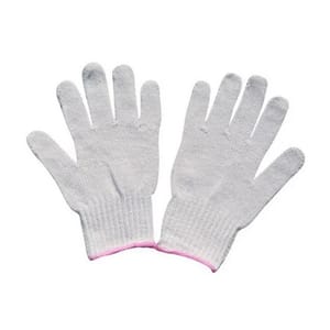 Gray Cotton Safety Gloves