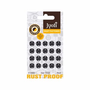 Jyoti Black Snap Fastener (Size 0 /7 MM)