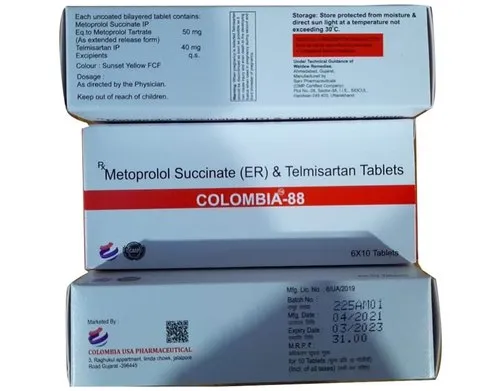 25mg Metoprolol Succinate Telmisartan Tablets