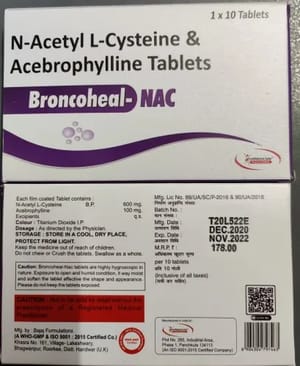 N Acetyl L Cysteine + Acebrofylline 100 Tab