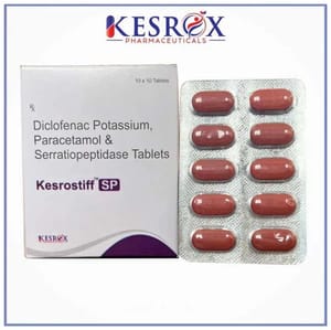 Diclofenac Potassium Paracetamol And Serratiopeptidase Tablets